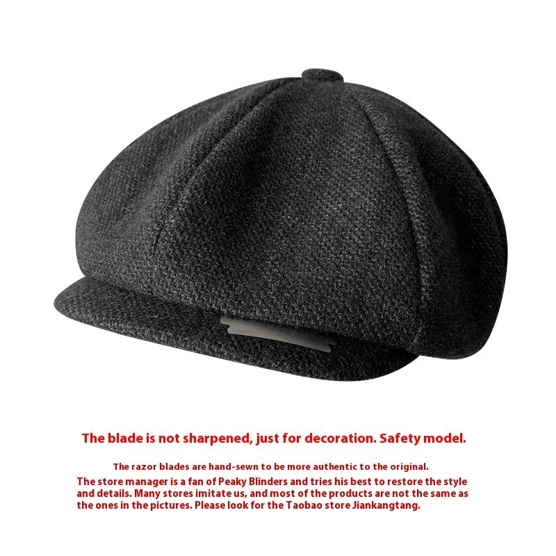 Razor Party Octagonal Blade British Retro Yuppie Shelby Peaked Cap