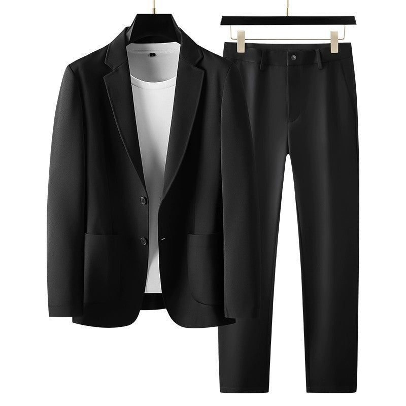 Gentleman Banquet Business Thin Casual Ice Silk Suit