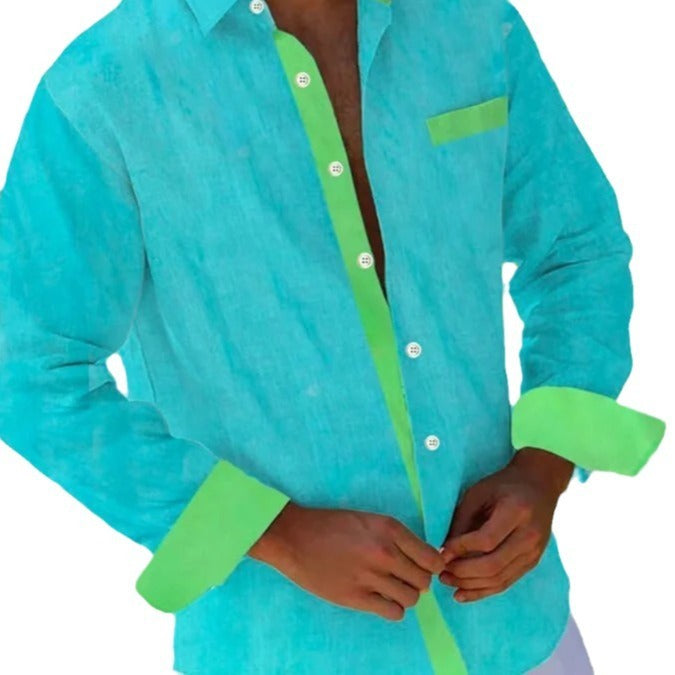 Men's Casual Long Sleeve Loose-fitting Shirt