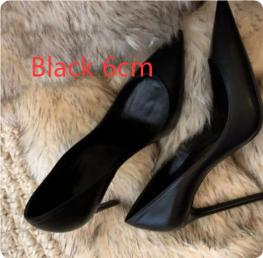 Hotel Work Shoes Women's Black High Heels Stiletto Heel
