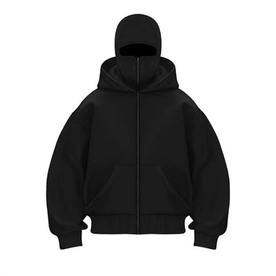 New European And American Autumn Spring Hooded Loose Cardigan Baseball Uniform Men