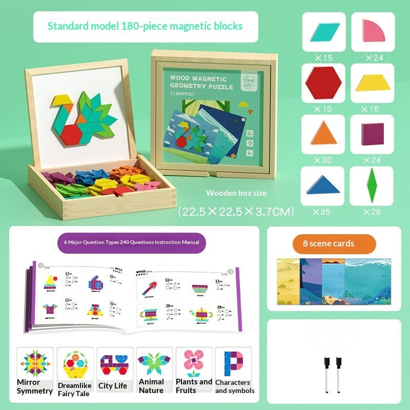 Tangram Puzzle For Kids Educational Toy To Enhance Logical Building Blocks For Babies