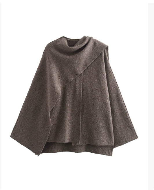 Women's Loose Casual Cape Knitted Sweater Coat