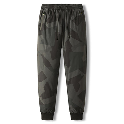 Men's Winter New Elastic Waist Down Wadded Trousers