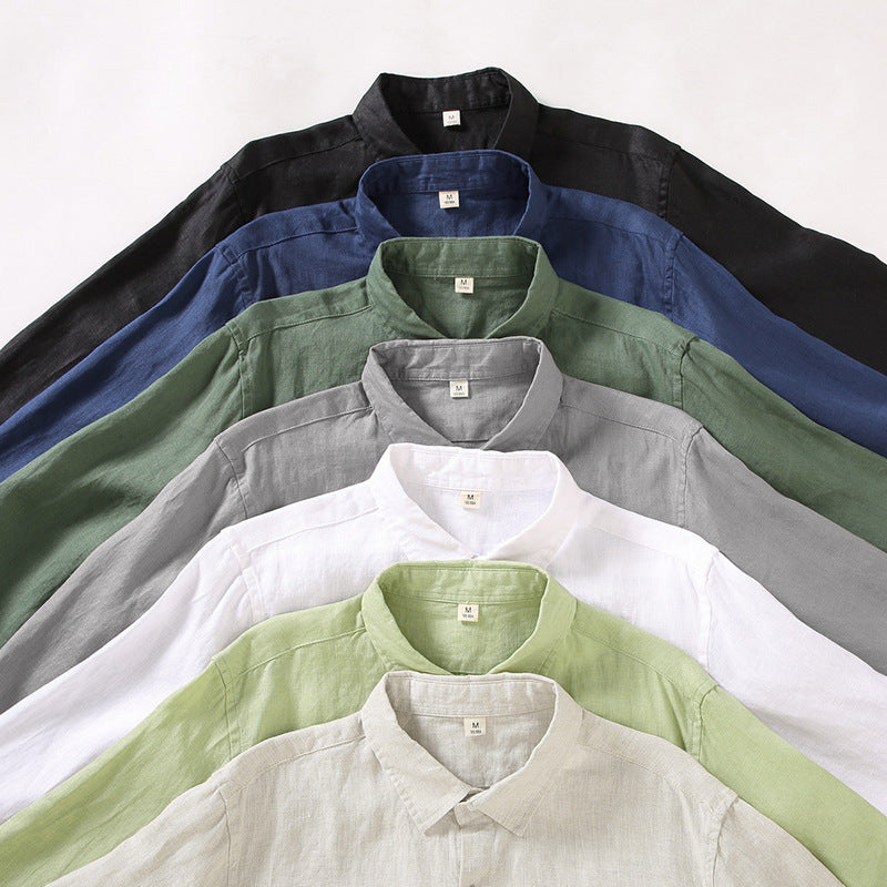 Linen Long Sleeve Loose Sun Protection Linen Shirt