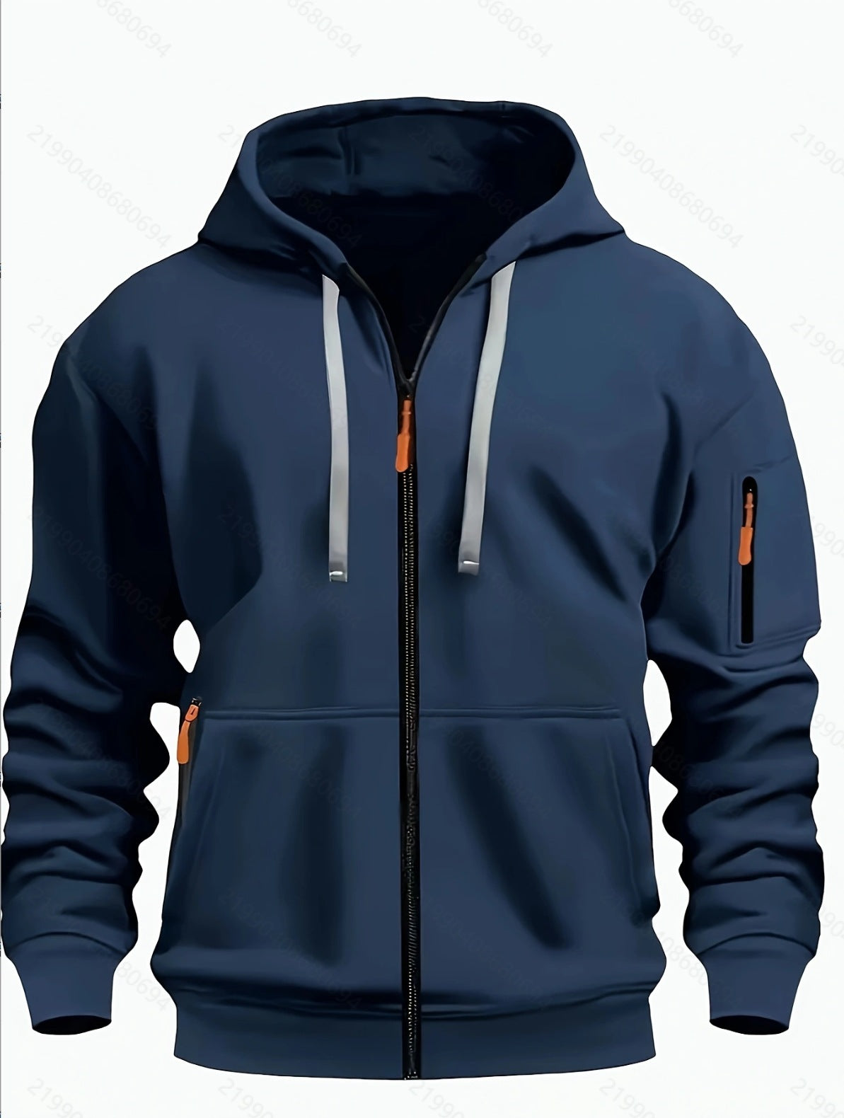 Men's Casual Sports Zipper Hooded Sweatshirt Jacket