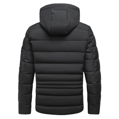 Fleece-lined Thickened Cotton Clothing Men's Coat Hooded Detachable Plus Size