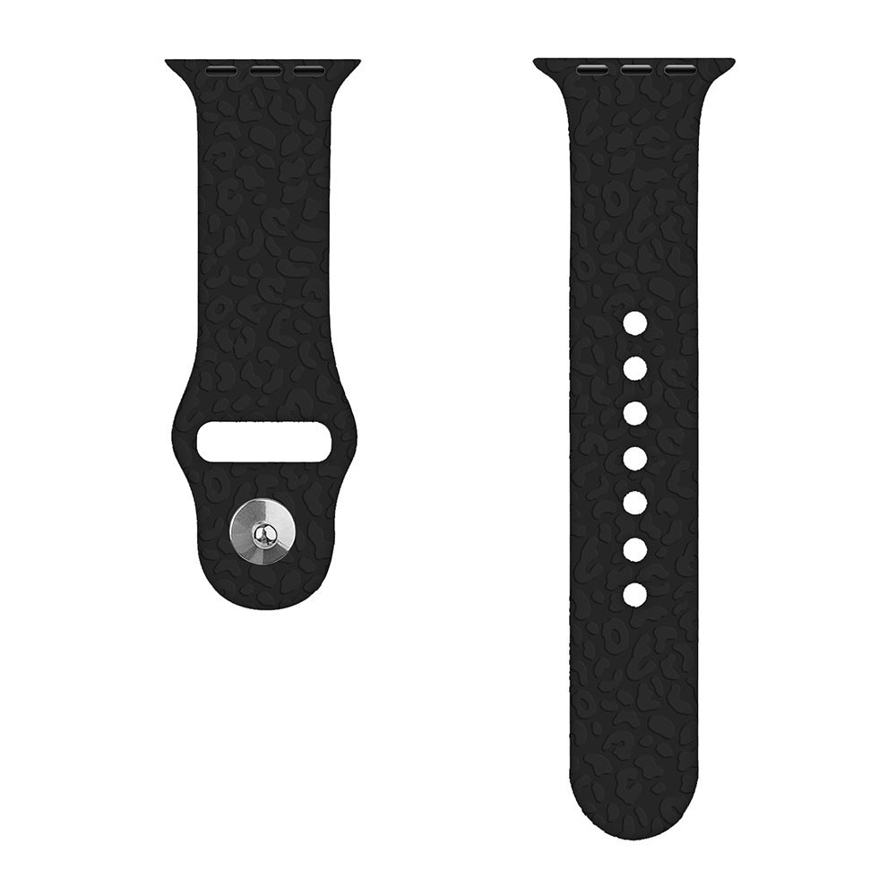 Laser Embossed Silicone Leopard Print Silicone Strap