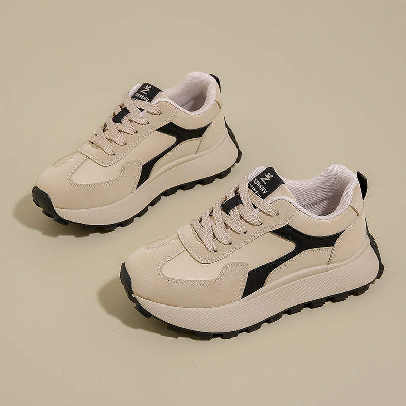 Spring Student Sports Running Leisure Platform Height Increasing Shoes