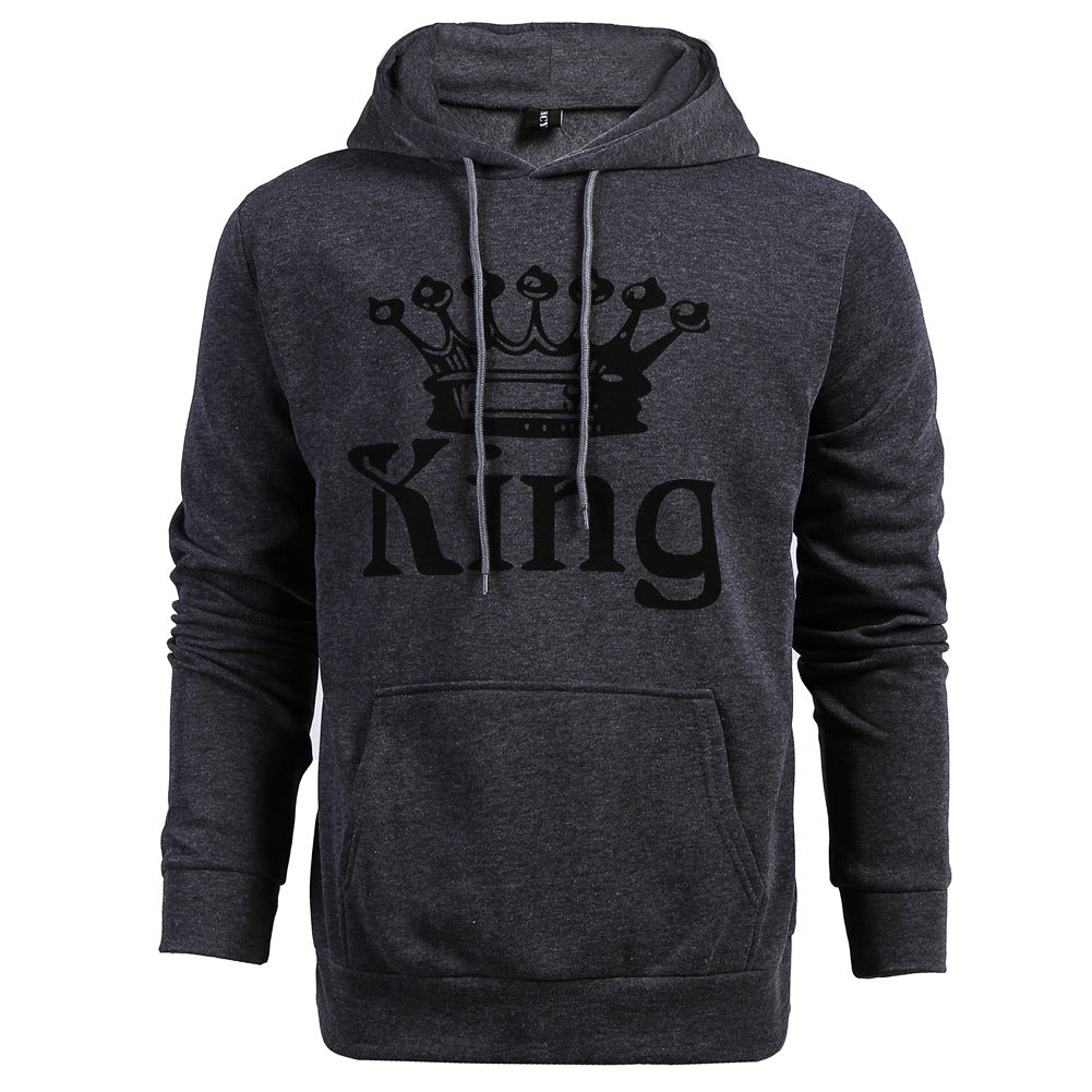 KING QUEEN letter sweatshirt