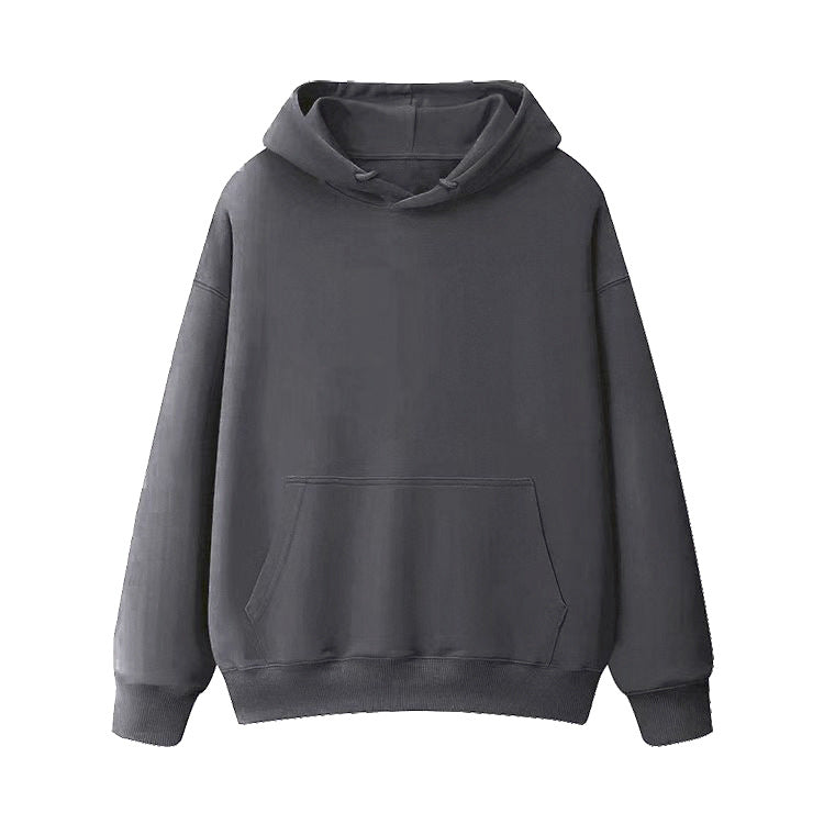 Combed Cotton Terry Hooded Sweater Solid Color Casual Men And Women Couple Style