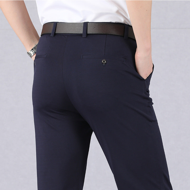 Casual Pants High Waist Trousers Middle-aged Men's Trousers Stretch Old Clothes