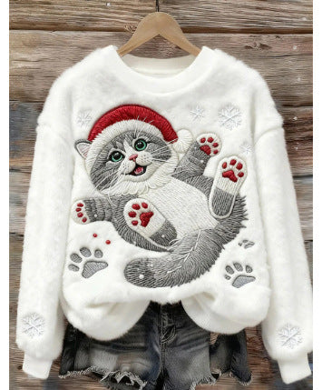 Women's Flannel Hoodie For Christmas, Autumn And Winter