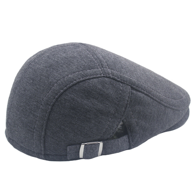 Men's Classic Flat Top Adjustable Newsboy Cap British Style Retro Beret Autumn And Winter Advance Hats Foreign Trade Hat
