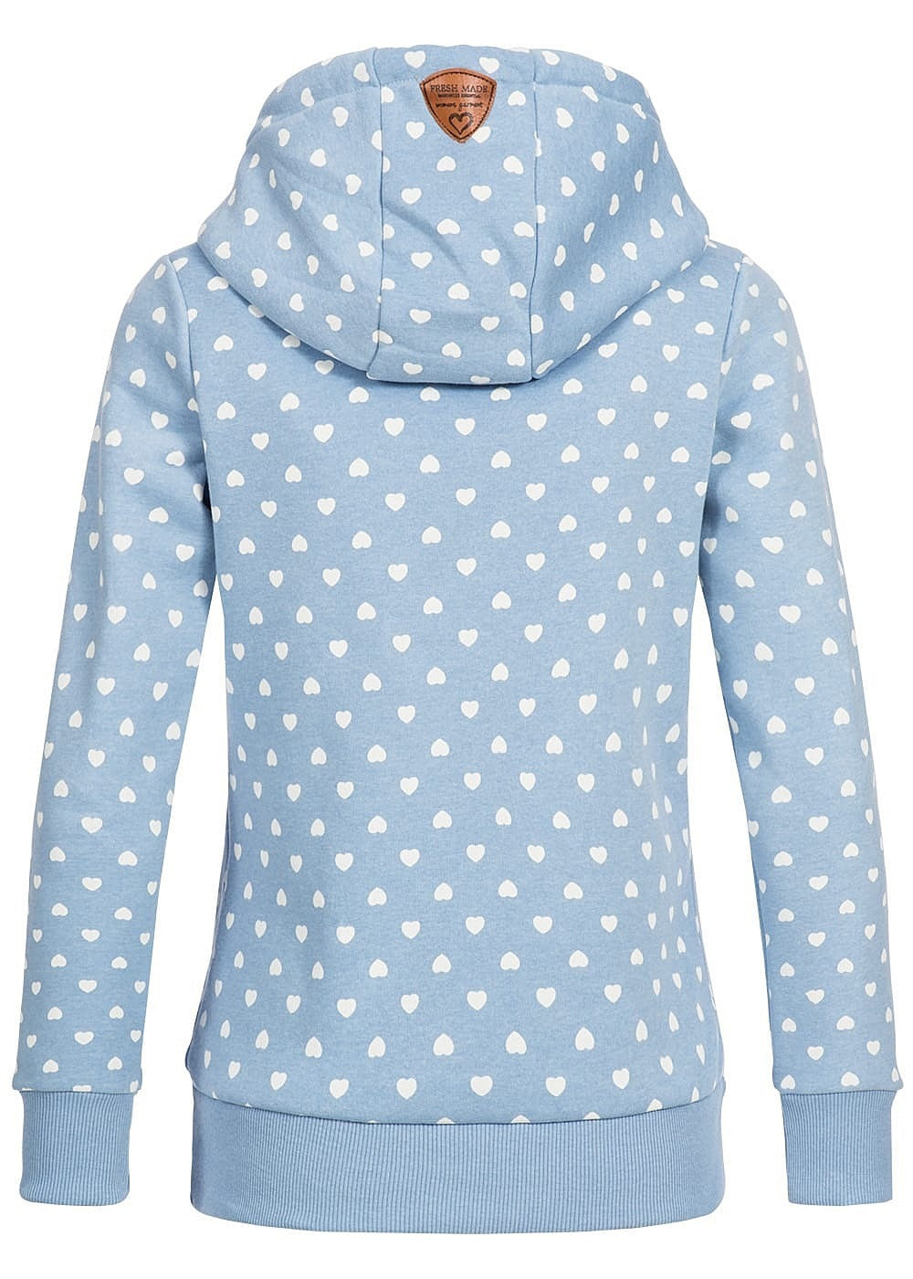 Printed loose hooded sweatshirt