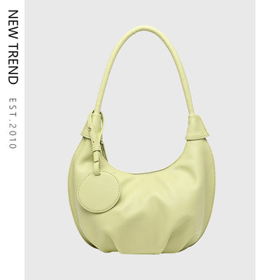 Portable Underarm Bag Leisure Soft Leather Versatile Shoulder Dumpling Bag