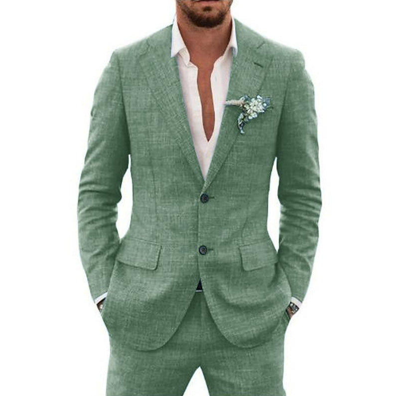 Men's Suit Wedding Party Suit Slim Fit Casual Coat Trousers