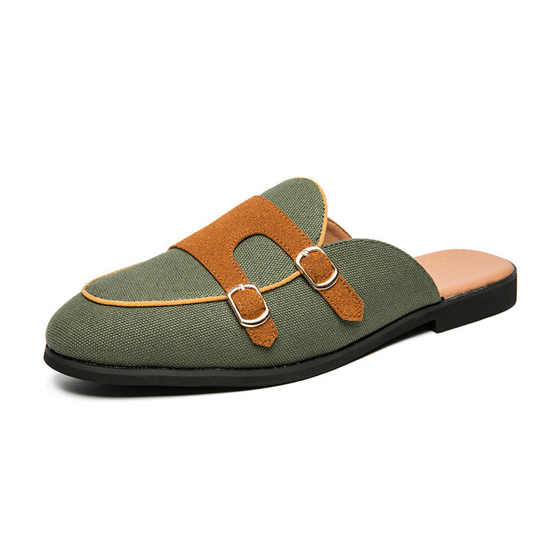 Men's Casual Summer Breathable Closed Toe Semi-slipper Sandals