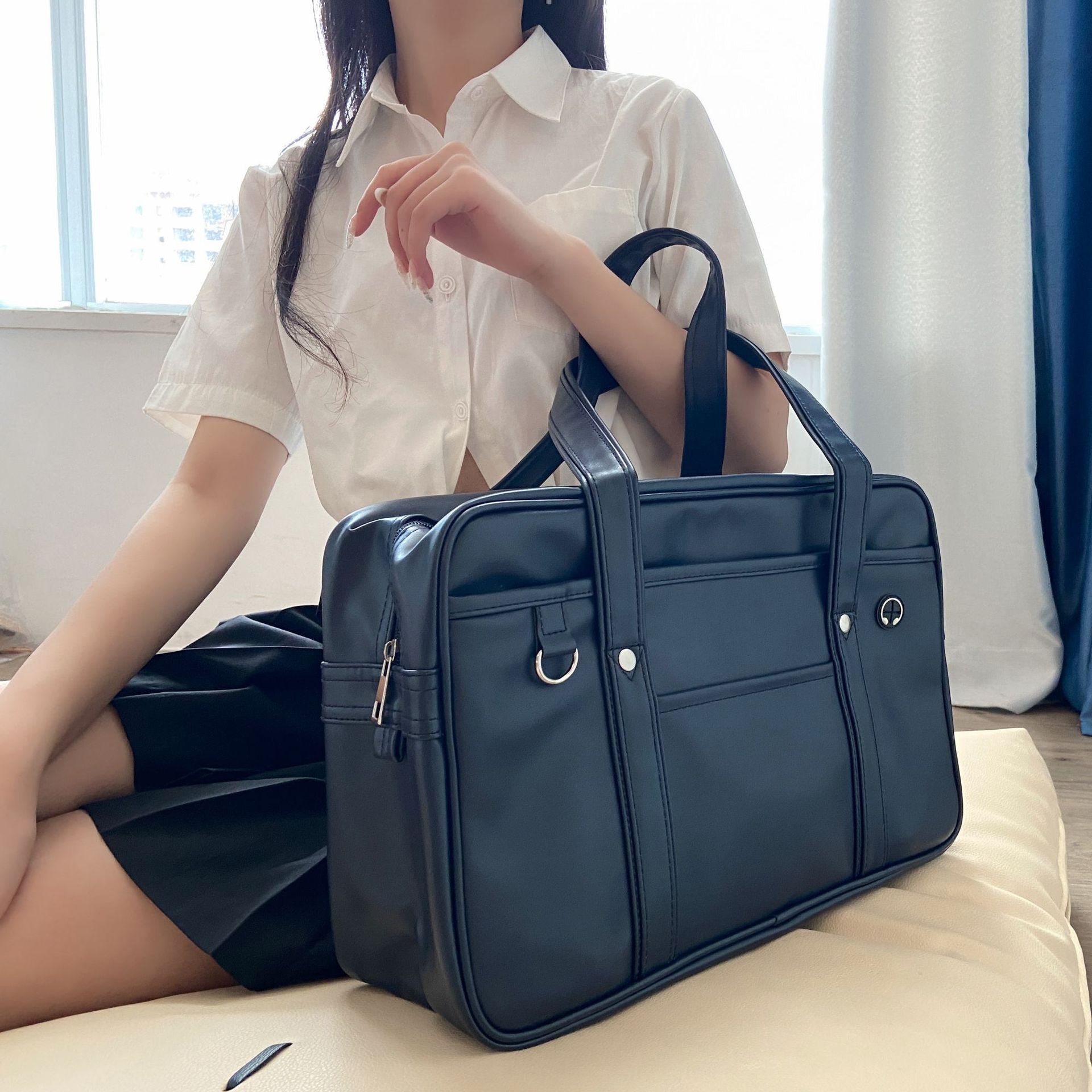 Large Size School Handbag Shoulder Briefcase