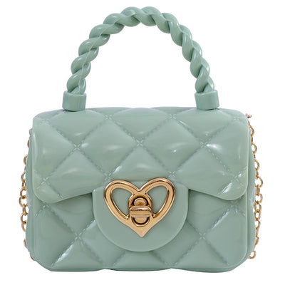Plastic Transparent Jelly Mini Love Handbag