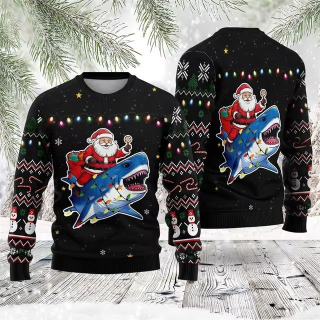 Santa Claus Funny Hip Hop 3D Digital Printing Top