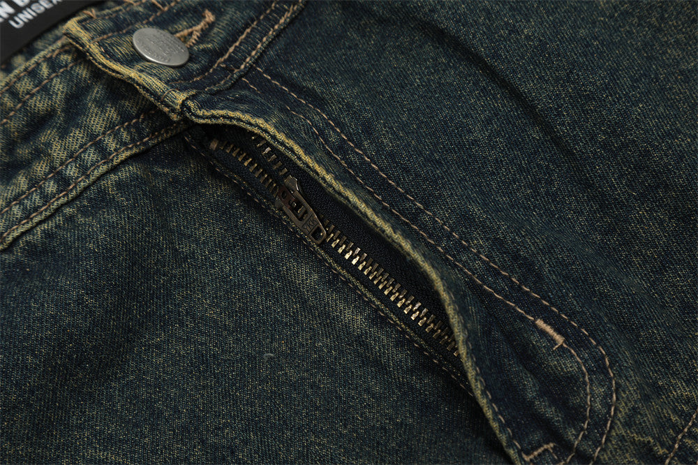 Fashion Washed Denim Overalls Men