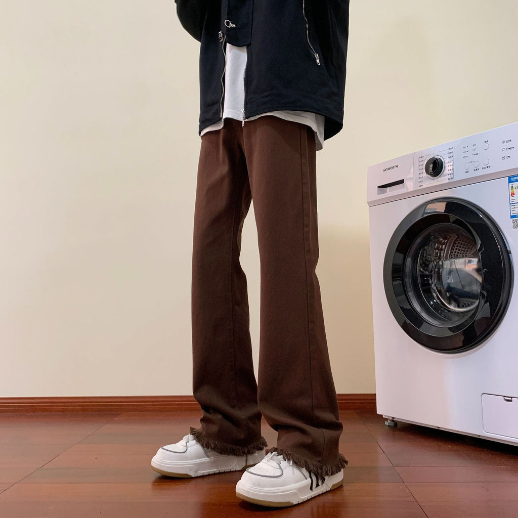 Trendy High Street Fashionable Pu Handsome Trousers