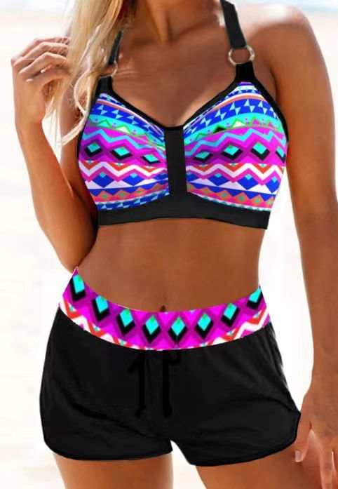 New Women's Printed Split Bikini Swimsuit