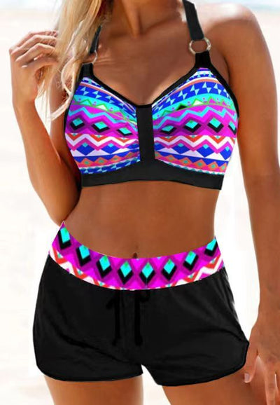 New Women's Printed Split Bikini Swimsuit