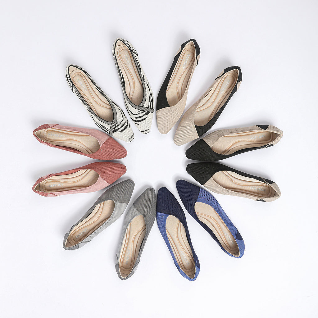 Flying Woven Knitted Shoes Color Matching Chic Soft Bottom Breathable Shoes