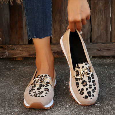 Fashion Women's Summer Metal Buckle Flat Shoes
