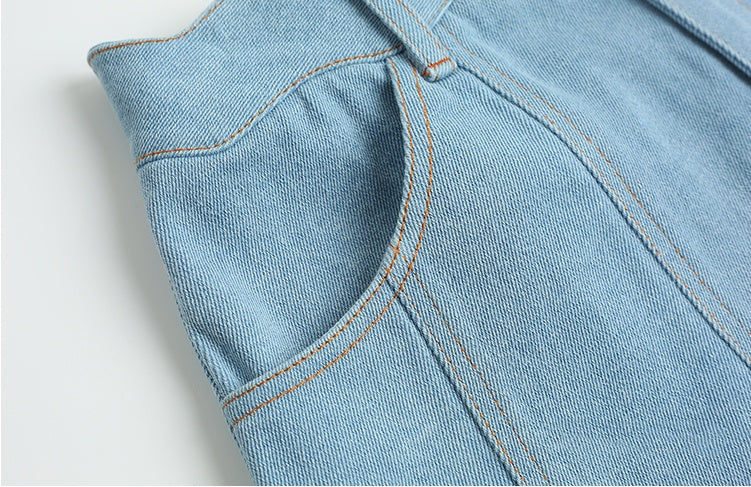 Women's lace denim shorts