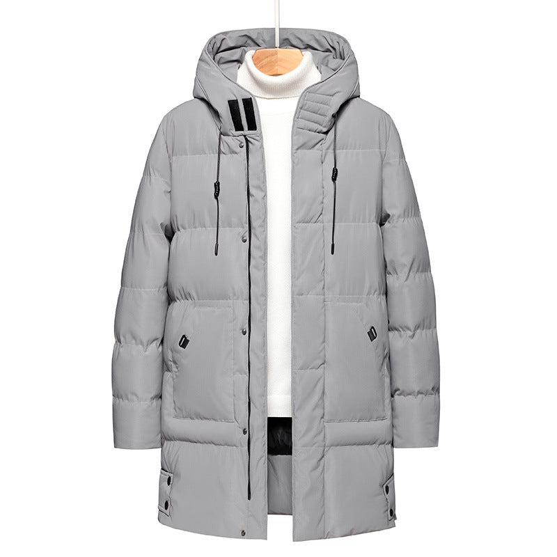 Middle-aged New Mid-length Cotton-padded Jacket For Men