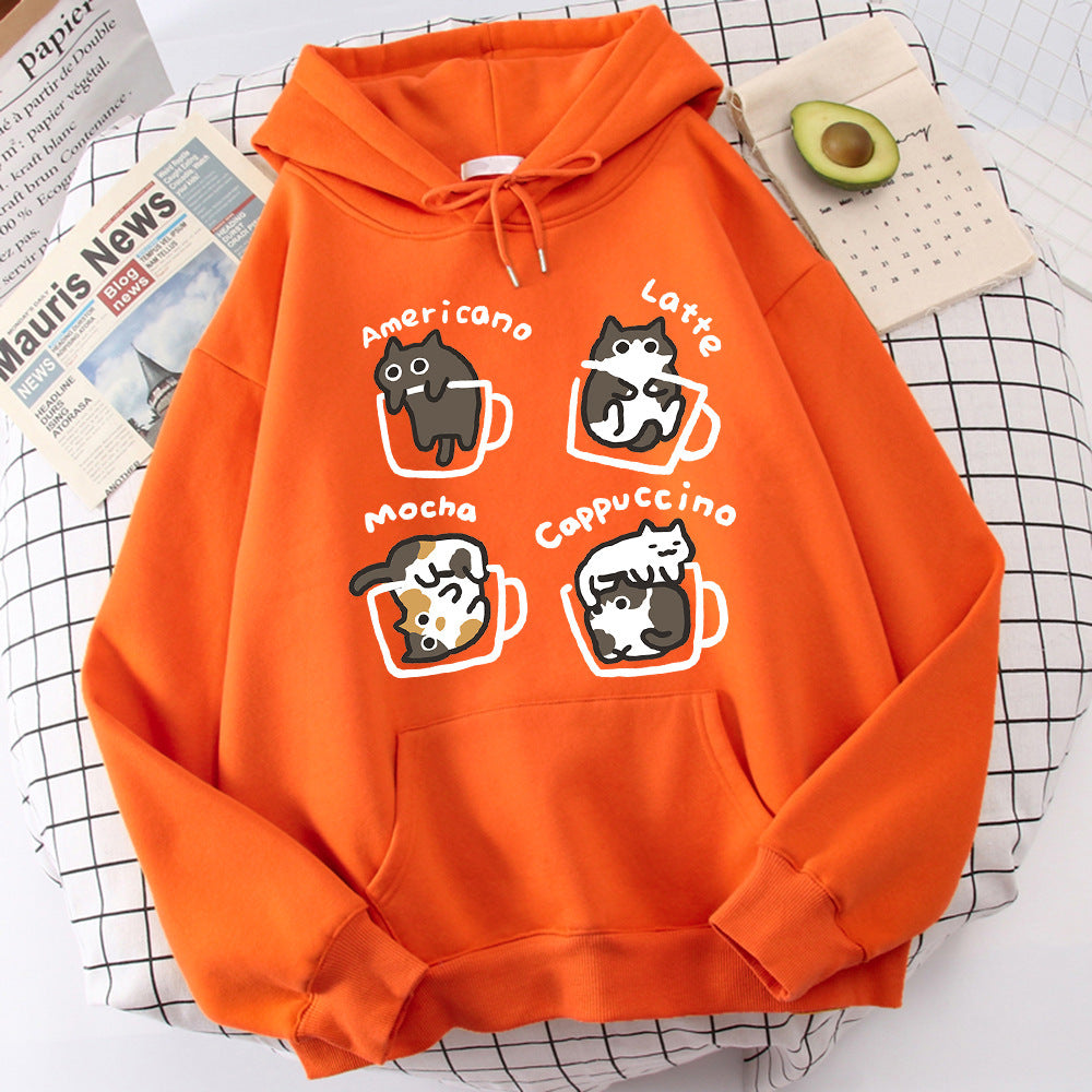 Five Kitties Play In Cup Hoodie