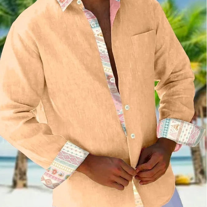 Men's Casual Long Sleeve Loose-fitting Shirt