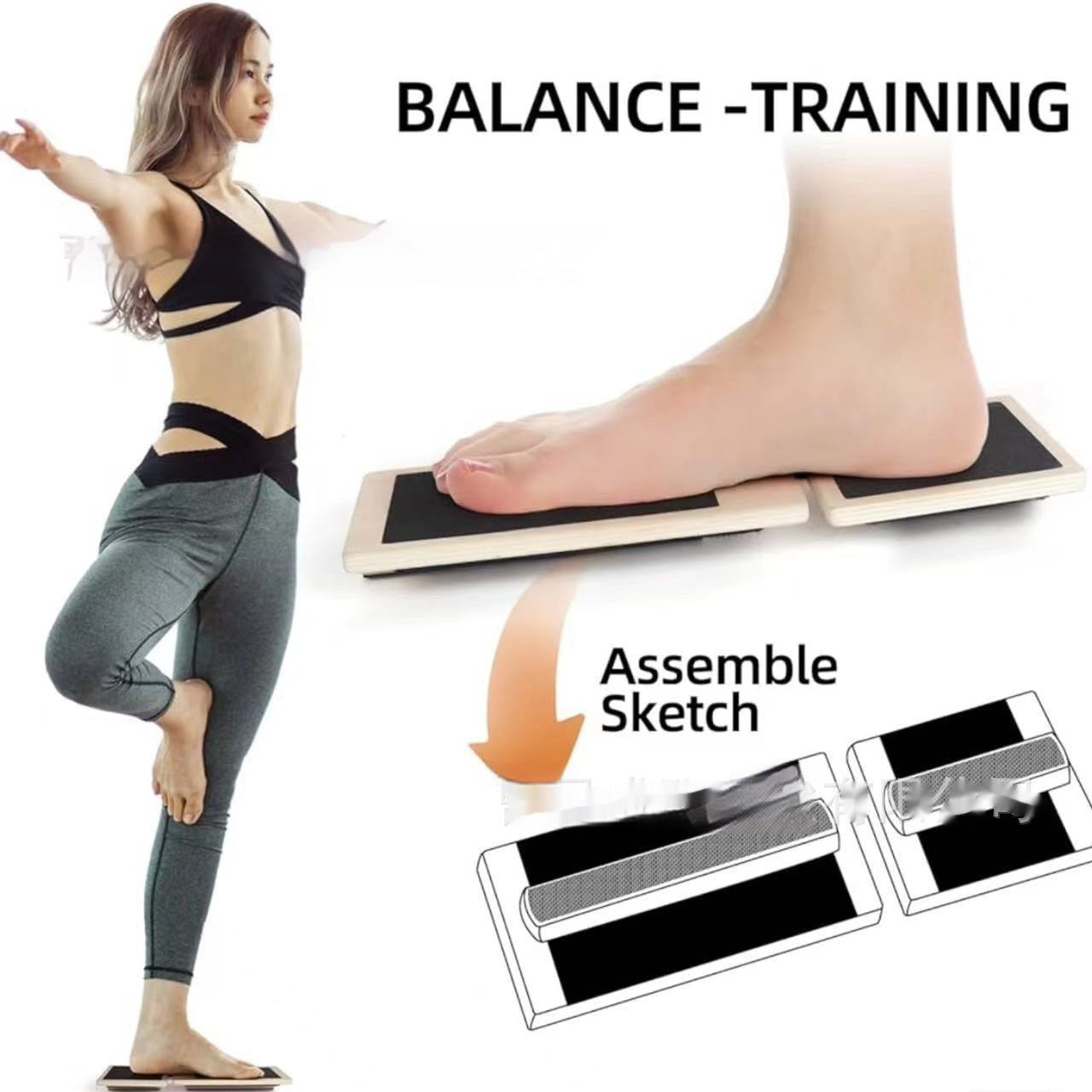 Wooden Yoga Trainer Foot Tensioner Bar