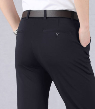 Casual Pants High Waist Trousers Middle-aged Men's Trousers Stretch Old Clothes