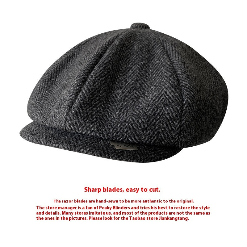 Razor Party Octagonal Blade British Retro Yuppie Shelby Peaked Cap