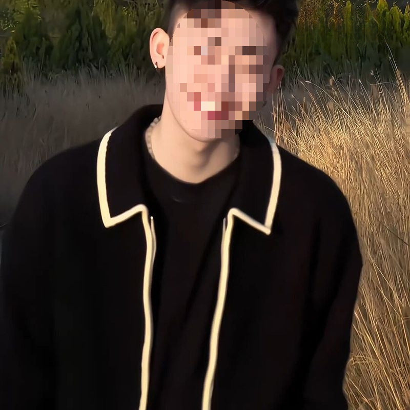 Lapel Zipper Sweater Coat For Men And Women Loose Knit Cardigan For Autumn And Winter