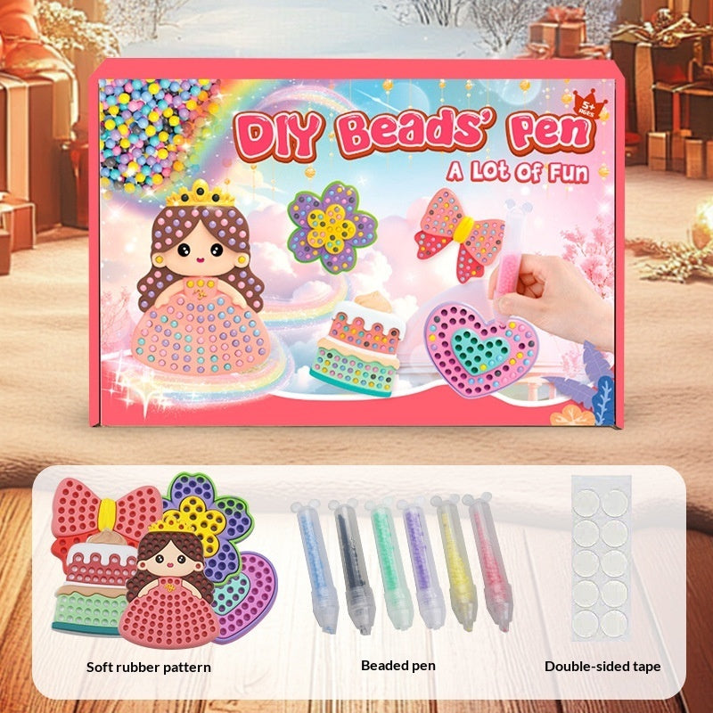 New Kids' DIY Handmade Beaded Mosaic Art Creative Diamond Mosaic Animal Cartoon Educational Toy