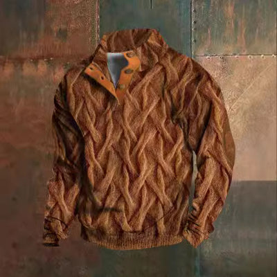 3D Sweater Hot Digital Printing Stand Collar Men's Clothing