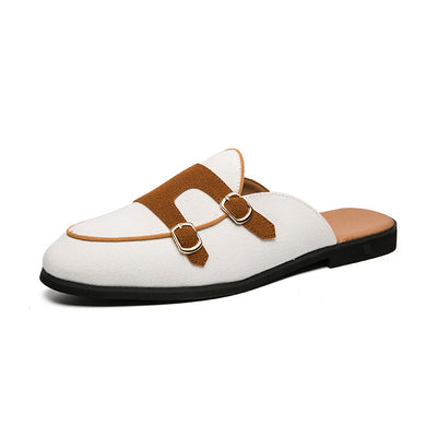 Men's Casual Summer Breathable Closed Toe Semi-slipper Sandals