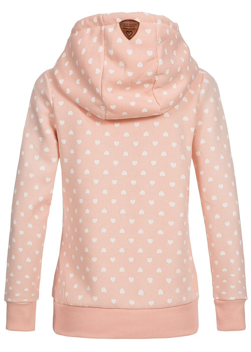 Printed loose hooded sweatshirt