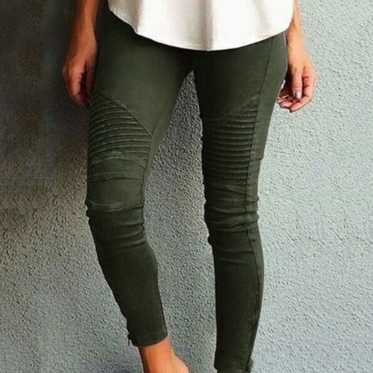 Women's Fashion Casual Skinny Pants Slim Fit Tight Elastic Pants