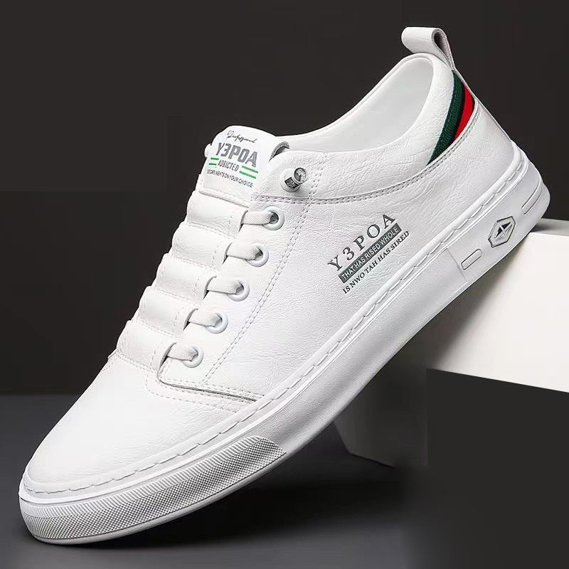 Breathable Soft Bottom White Shoes Casual All-matching Lace-up Men's Sneakers