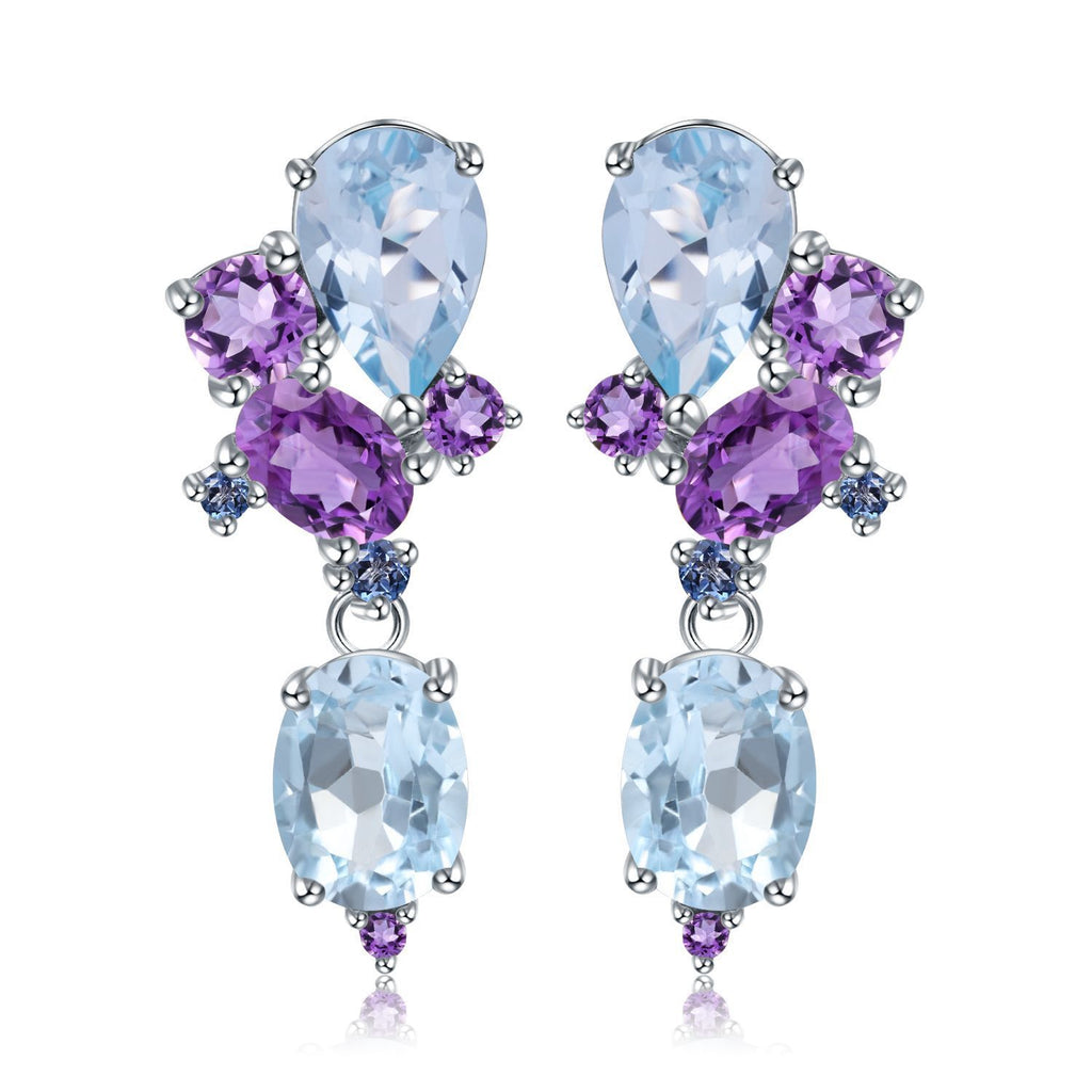 Banquet With High-grade S925 Silver Natural Topaz Earrings Earrings