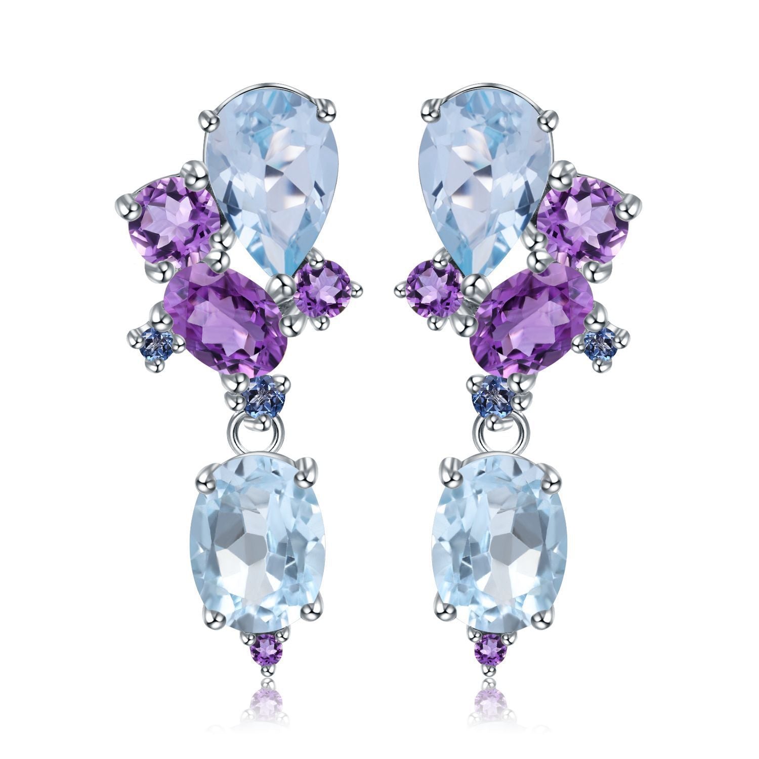 Banquet With High-grade S925 Silver Natural Topaz Earrings Earrings