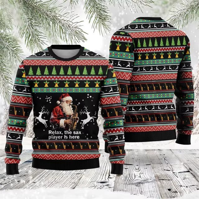 Santa Claus Funny Hip Hop 3D Digital Printing Top