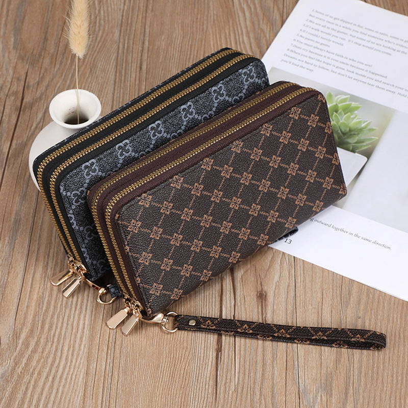 Long Wallet Clutch Mobile Phone Bag Coin Purse Zipper Bag Wallet