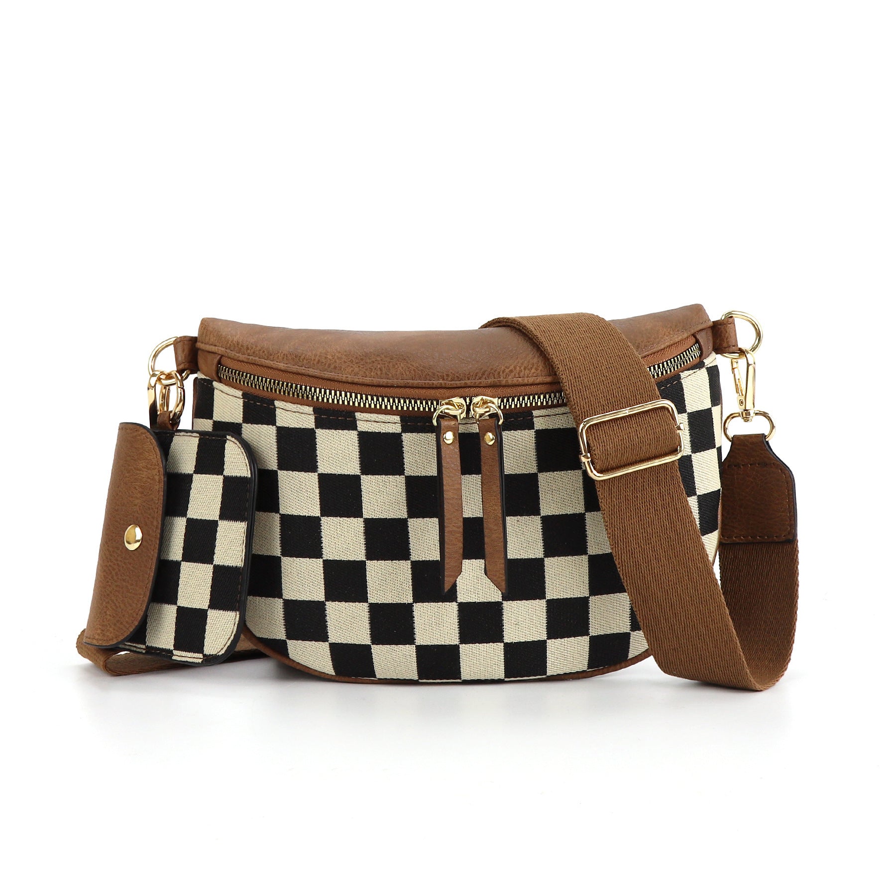 Plaid Waist Trendy All-match Messenger Bag